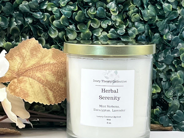 Herbal Serenity  Calm. Crisp. Centered Candle Product